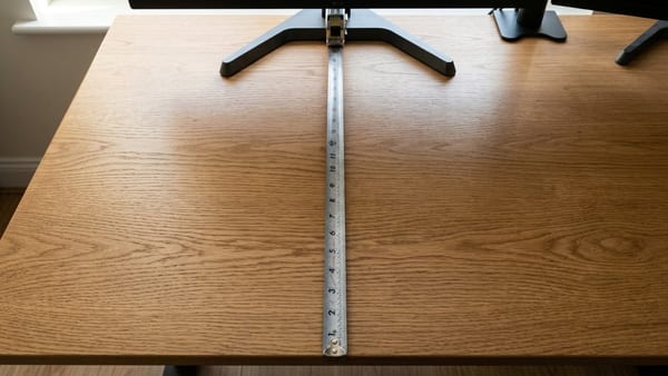 奥行き60cmのデスクに27インチは置けるか｜サイズ別の可否表と、足りないときの手順